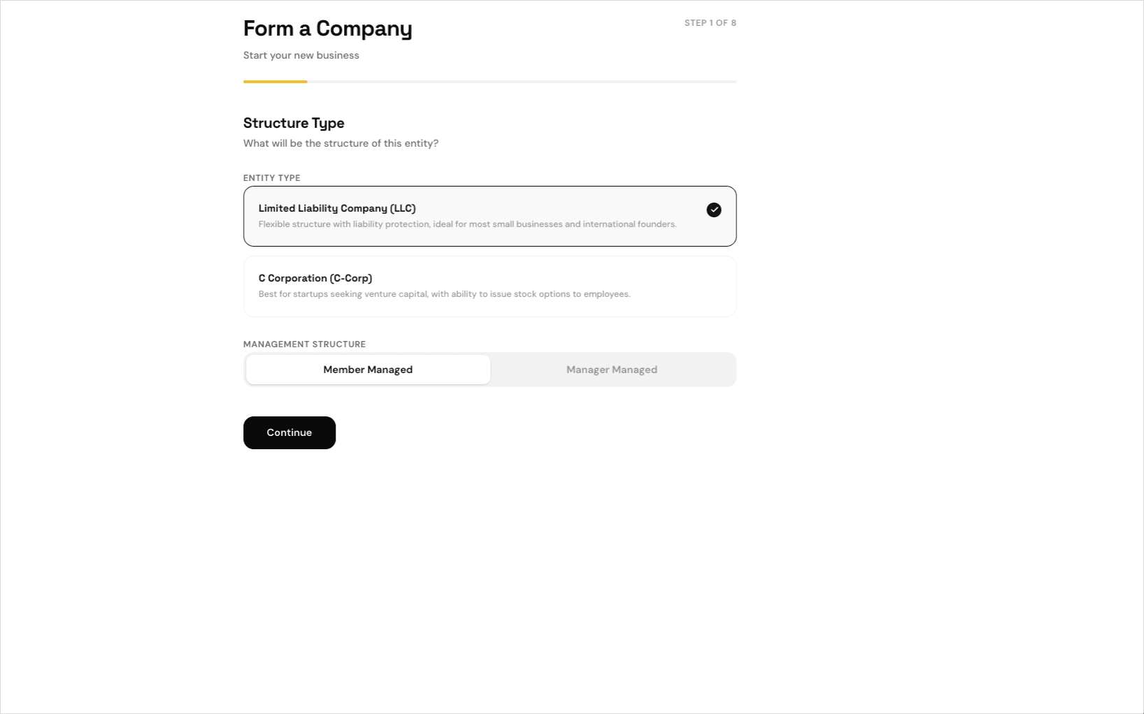 Business Formation preview
